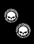 Harley Davidson White Decals #2 Pieces Willi G Vinyl X5 New. Price: $9.99.