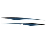 Tracker Boat Graphic Decal Stickers 85 X 1/2 Inch Blue (set Of 2) New. Price: $136.65.