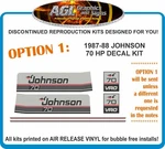 1989 1990 Johnson 70 Hp Vro Reproduction Outboard Decal Kit Also 60 New. Price: $57.80.
