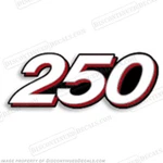 Fits Mercury Verado "250" Decal - Rear New. Price: $24.95.