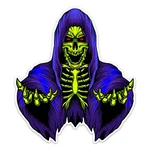 Grim Reaper Decal Sticker Death Holding Out Open Hand Vinyl Car Truck Window Jdm New. Price: $6.99.