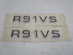 Ranger Raised R91VS Decal Pair (2) Black White Gold 3/8" X 1/2" Marine New. Price: $29.95.