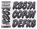 Stiffie Whipline Gunmetal/black 3" Boat & Pwc Registration Decals Numbers Lett New. Price: $22.95.