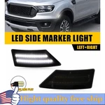 Smoked Lens White Led Front Fender Side Marker Lights Fit 2019-2022 Ford Ranger New. Price: $19.99.