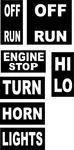 #5653 Motorcycle Control Replacement Decals Kawasaki Yamaha Honda New. Price: $10.99.