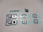 Mercury Decal Set Of (8) Silver / Black 8M0110790 Marine Boat New. Price: $44.95.