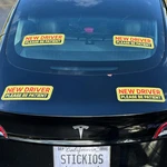 Stickios New Driver Stickers (non-magnetic) For Cars & Windows Yellow. Price: $24.84.