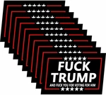 Anti Trump Stickers F3CK And You For Voting Him Decal Window 10PC New. Price: $15.20.