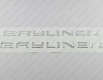 Bayliner Boat Logo Chrome Raised Domed 3D Decals Stickers 18" X 1.2" 2PCS New. Price: $54.71.