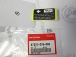 Honda Outboard Oil Requirement Caution Label Decal 87531-ZY6-000 New. Price: $24.99.