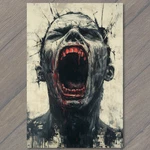 Sticker Screaming Creature Open Mouth Blood Red Eye Horror Terror Face New. Price: $10.99.
