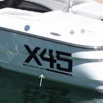 Mastercraft X45 Boat Yacht Decals 2PC Set Vinyl New Oem W/slash Universal. Price: $114.99.