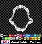 Shark Jaws Decal Skeleton Teeth Bone Sticker Bite Attack Open Horror Ocean Sea New. Price: $21.98.