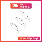 Superfindings 3PCS Silver Abs Plastic Jesus Fish Decal Sticker 5.5X1.8INCH 3D New. Price: $12.49.