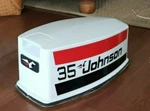 Johnson Outboard Decal Kit 35 Hp 25 20 Graphics Set Boat Cowling / Hood New. Price: $27.99.