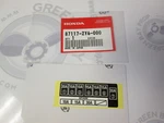 87117-ZY6-000 Honda Outboard Fuse Panel Label New. Price: $6.04.