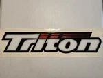 Triton Boat Large Decal Vinyl - Red/white/black New. Price: $40.00.