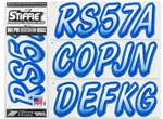 Stiffie Whipline WL72 Boat Pwc Numbers Decal Registration Seadoo White Blue. Price: $23.95.