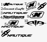 Ski Nautique Air Correct Craft Boat Vinyl Decal Sticker Set Of 10 New. Price: $21.00.