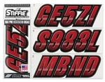 Stiffie Techtron TT05 Boat Pwc Letter Number Decal Registration Burgundy Black New. Price: $23.95.