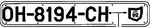 Registration Plate White, Pressure Sensitive New. Price: $29.96.