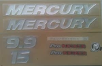 Mercury Pro Kicker 9.9/15HP Four Stroke Decal Set New. Price: $24.99.