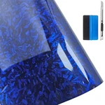 Lzlrun Forged Gloss Carbon Fiber Black Vinyl Wrap Roll 1.65FT X 3.5FT, Blue New. Price: $35.11.