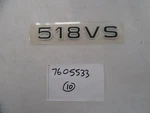 Ranger 518 Vs Raised Decal 9 1/4" X 1/2" 7605533 White Black Silver Boat New. Price: $24.95.