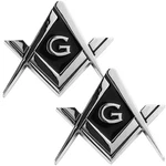 Creatrill Pack 2.75" Chrome Plated Masonic Car Emblem Square New. Price: $16.99.
