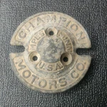 Vintage Champion Outboard Motor Minneapolis Mn Metal Engine Nameplate Emblem Used. Price: $45.00.