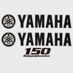 Yamaha Boat Cowling Decals HW2072 150 Black/silver Stickers (kit) New. Price: $165.04.