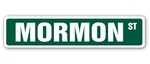 Mormon Street Sign Metal Plastic Decal Latter Day Saints Salt Lake New. Price: $19.99.