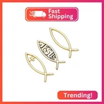 Superfindings 3 Styles Gold Stickers Jesus Christ Fish And Cross Self-adhesive M New. Price: $12.62.