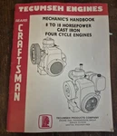 Vtg Tecumseh Engines Mechanic's Handbook 8-18 Hp Cast Iron 4 Cycle Craftsmen Oem Used. Price: $20.49.
