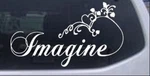 Imagine Swirls Vine Flowers And Hearts Car Truck Window Laptop Decal Sticker New. Price: $6.32.