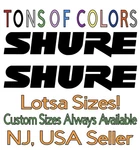 Two Shure Mics Die Cut Vinyl Decals Rock Music Pro Audio Gear Vocal Recording New. Price: $14.99.