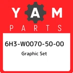 6H3-W0070-50-00 Yamaha Graphic Set 6H3W00705000, New Genuine Oem Part. Price: $114.12.