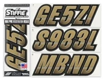 Stiffie Techtron TT16 Boat Pwc Letter Number Decal Registration Met. Gold Black New. Price: $23.95.