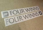 Four Winns Vintage Boat 18" Silver 2-PK Free Ship + Fish Decal! New. Price: $29.00.