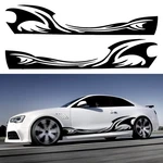 Tomall 2PCS 82'' Wave Flame Graphics Car Body Side Stickers Racing Spor... New. Price: $35.65.