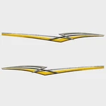 Larson Boat Graphic Decals 0573089A 180 Yellow Stickers (set Of 2) New. Price: $166.83.