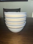 Set 4 Soup Cereal Bowls Pfaltzgraff Key Largo Mexico Stripe Discontinued Used. Price: $39.19.