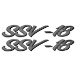 SSV-18 Decal Lund Black / Silver (pair) New. Price: $42.70.