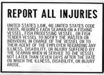 Bernard Injury Report Plaque, P-230 New. Price: $19.95.
