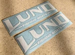 Lund Vintage Fishing Boat Decals 9" Vinyl 2-PAK Free Ship + Decal! New. Price: $8.00.