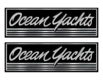 Two Ocean Yachts Custom Stickers - 10 Inch Long Set. Remastered Name Plate New. Price: $25.14.