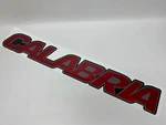 Calabria Boat Rear Decal Red Silver Black 42 X 6 Inch River Lake Water Resistant New. Price: $94.00.