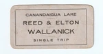 Rare Steamer Wallanick Pass Ticket - Canandaigua Lake Ny 1890S Reed & Elton Boat Used. Price: $195.00.