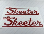 Skeeter Boat Logo V1 Red Decals Stickers 20" X 6.5" 2PCS. New. Price: $43.69.