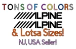 Two Alpine Vinyl Decals / Stickers - Many Sizes & Colors Avail. Free Ship New. Price: $8.99.